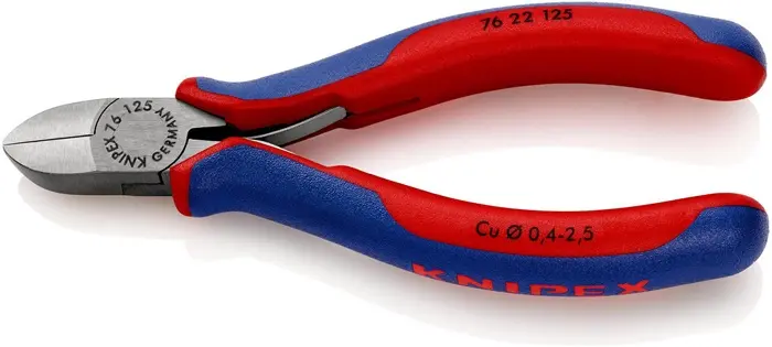 Produktfoto 1 von Seitenschneider L.125mm Form 2 Facette nein Kopf pol.Mehrkomp.-Hüllen KNIPEX
