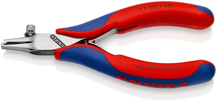 Produktfoto 1 von Elektronikabisolierzange Gesamt-L.140mm Arbeitsber.0,1-0,8mm KNIPEX