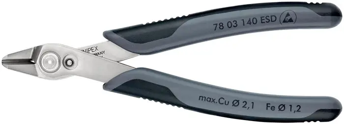 Produktfoto 1 von Elektronik-Seitenschneider Super-Knips® L.140mm Facette nein pol.KNIPEX