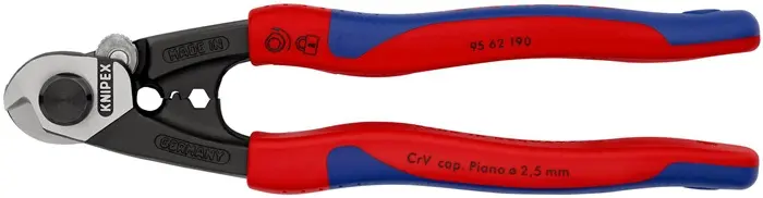 Produktfoto 1 von Drahtseilschere L.190mm pol.Mehrkomp.-Hüllen KNIPEX