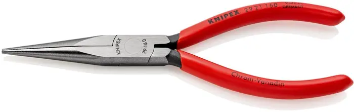 Produktfoto 1 von Telefonzange Gesamt-L.160mm pol.Ku.-Überzug flachrund KNIPEX
