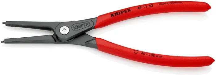 Produktfoto 1 von Präzisionssicherungsringzange A 3 f.Wellen D.40-100mm L.225mm KNIPEX