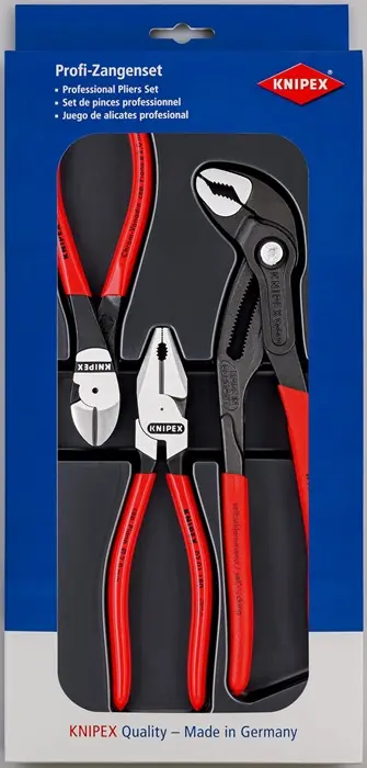 Produktfoto 1 von Zangensatz Kraft-Paket Inh.3tlg.pol.Kunststofftiefziehteil KNIPEX