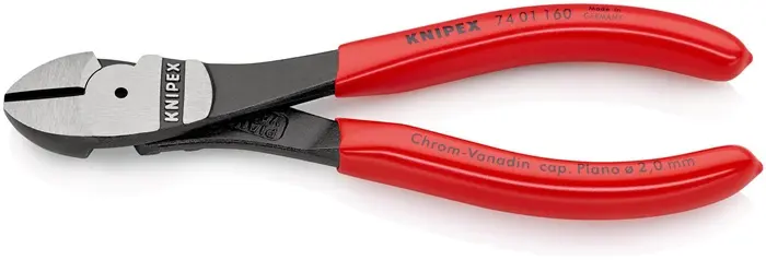 Produktfoto 1 von Kraftseitenschneider L.160mm pol.Form 0 Ku.-Überzug KNIPEX