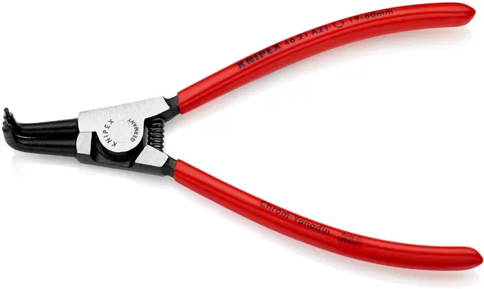 Produktfoto 1 von Außensicherungsringzange A 21 f.Wellen D.19-60mm 90Grad gew.pol.L.170mm KNIPEX