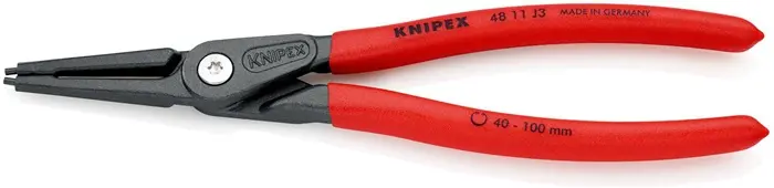 Produktfoto 1 von Präzisionssicherungsringzange J 3 f.Bohrungen D.40-100mm L.225mm KNIPEX