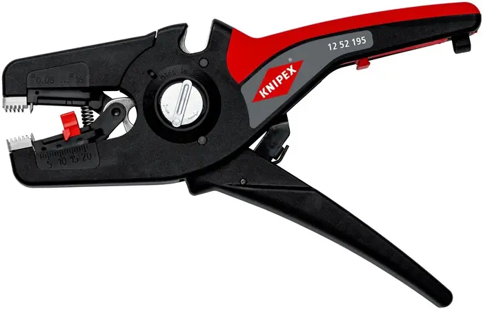 Produktfoto 1 von Automatikabisolierzange PreciStrip16 L.195mm 0,08-16 (AWG 28-5) mm² KNIPEX