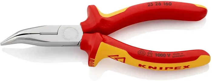 Produktfoto 1 von Flachrundzange L.160mm 40Grad gew.VDE Mehrkomp.-Hüllen KNIPEX