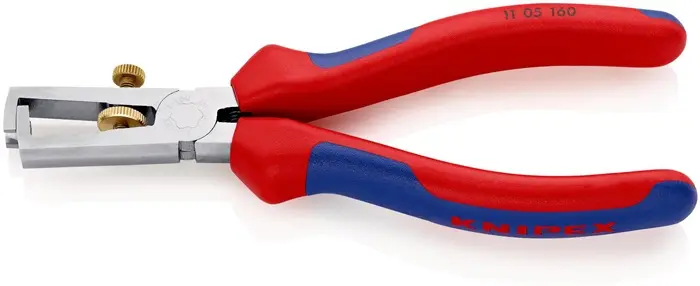 Produktfoto 1 von Abisolierzange L.160mm verchr.Mehrkomp.-Hülle m.Öffnungsf.KNIPEX
