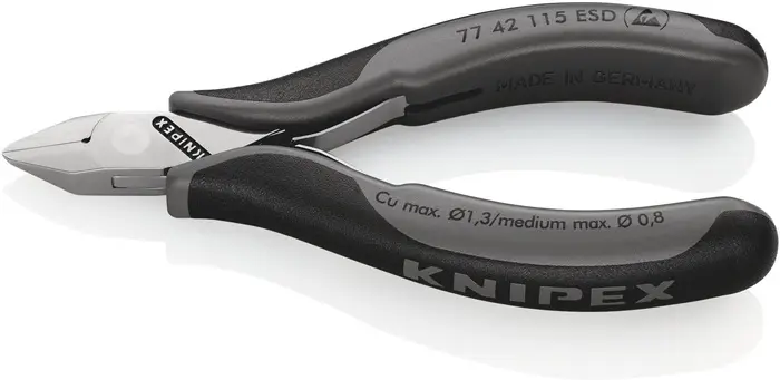 Produktfoto 1 von Elektronikseitenschneider L.115mm Form 4 Facette nein spiegelpol.KNIPEX