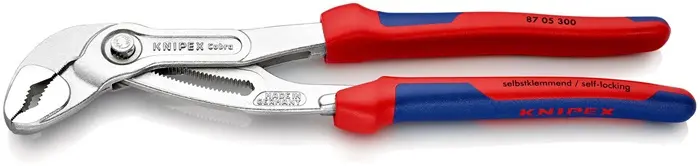 Produktfoto 1 von Wasserpumpenzange Cobra® L.300mm Spann-W.60mm verchr.Mehrkomp.-Hülle KNIPEX