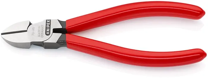 Produktfoto 1 von Seitenschneider L.140mm Kopf pol.Ku.-Überzug KNIPEX