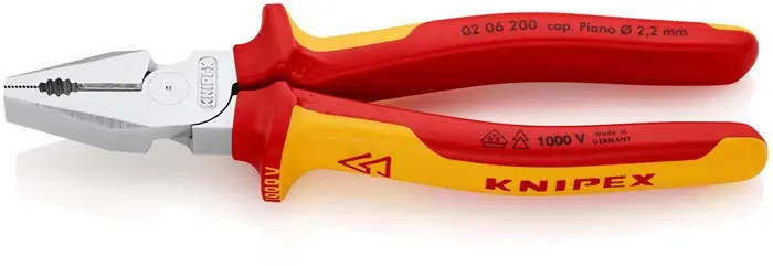 Produktfoto 1 von Kraftkombizange L.200mm verchr.Mehrkomp.-Hüllen VDE KNIPEX