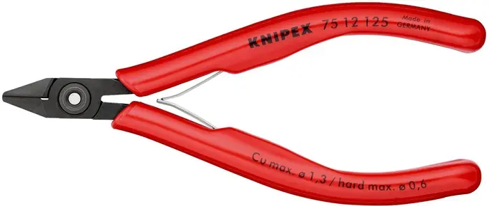 Produktfoto 1 von Elektronik-Seitenschneider L.125mm Form 1 Facette ja KNIPEX