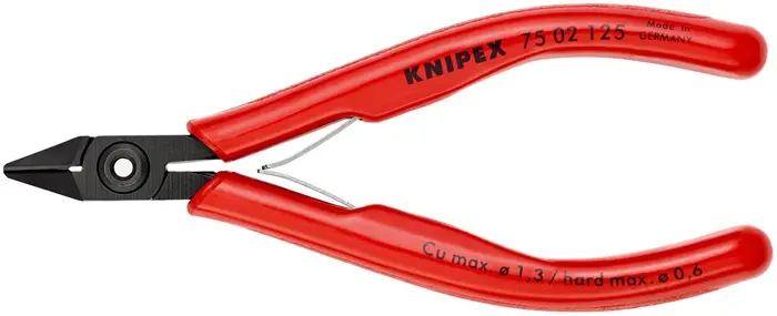 Produktfoto 1 von Elektronik-Seitenschneider L.125mm Form 0 Facette ja KNIPEX
