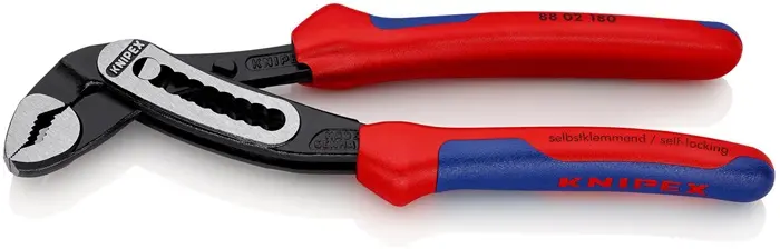 Produktfoto 1 von Wasserpumpenzange Alligator® L.180mm Spann-W.36mm pol.Mehrkomp.-Hüllen KNIPEX