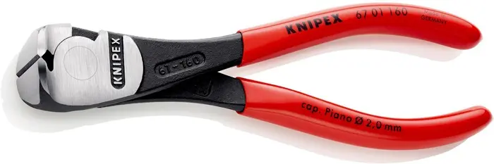 Produktfoto 1 von Kraftvornschneider Gesamt-L.160mm Kopf pol.Ku.-Überzug KNIPEX