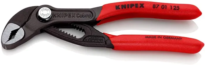 Produktfoto 1 von Wasserpumpenzange Cobra® L.125mm Spann-W.27mm pol.Ku.-Überzug KNIPEX