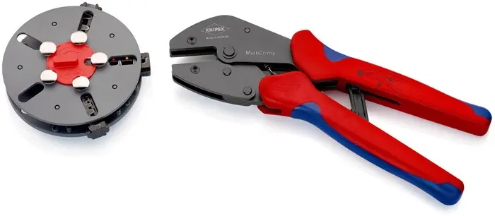 Produktfoto 1 von Crimpzange MultiCrimp® L.250mm 3 Wechseleinsätze KNIPEX