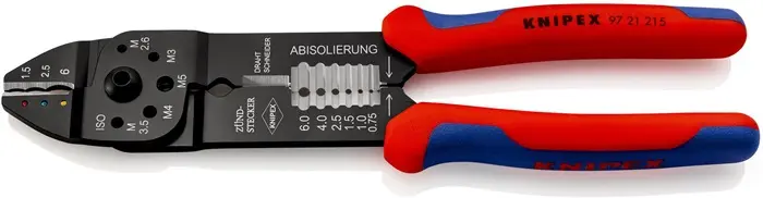 Produktfoto 1 von Crimpzange L.230mm 0,5-6 (AWG 20-10) mm² KNIPEX