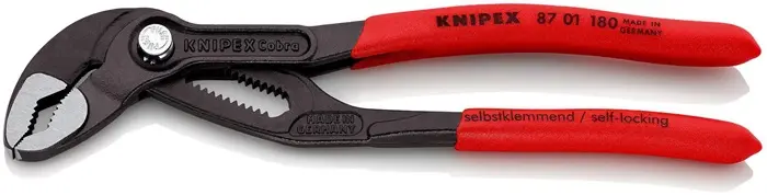 Produktfoto 1 von Wasserpumpenzange Cobra® L.180mm Spann-W.36mm pol.Ku.-Überzug KNIPEX