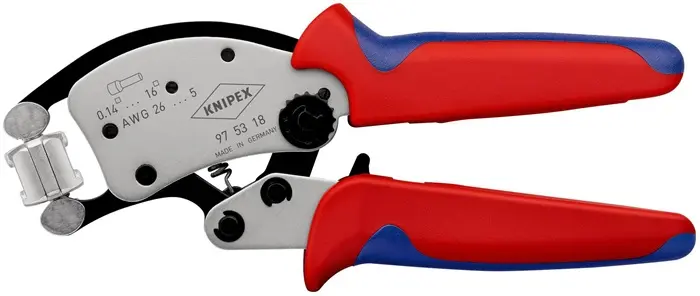Produktfoto 1 von Crimpzange Twistor16 Gesamt-L.200mm 0,14-16 mm² brün.Mehrkomp.-Hüllen KNIPEX