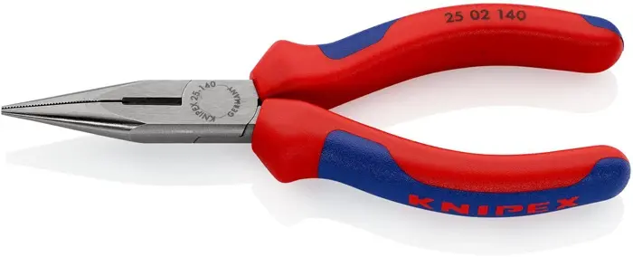 Produktfoto 1 von Flachrundzange L.140mm flach/rund ger.pol.Mehrkomp.-Hüllen KNIPEX