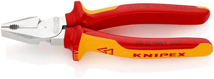 Produktfoto 1 von Kraftkombizange L.180mm verchr.Mehrkomp.-Hüllen VDE KNIPEX