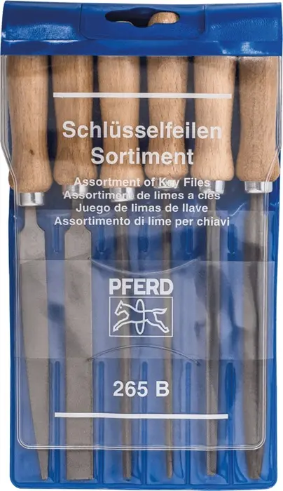 Produktfoto 1 von Schlüsselfeilensatz L.100mm Hieb 2 Ku.-Tasche PFERD