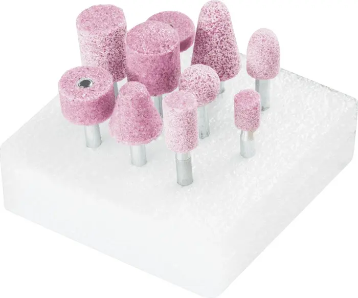 Produktfoto 1 von Schleifstiftesatz STEEL EDGE DxHmm Schaft-D.6mm Edelkorund Diverse 10tlg.PFERD