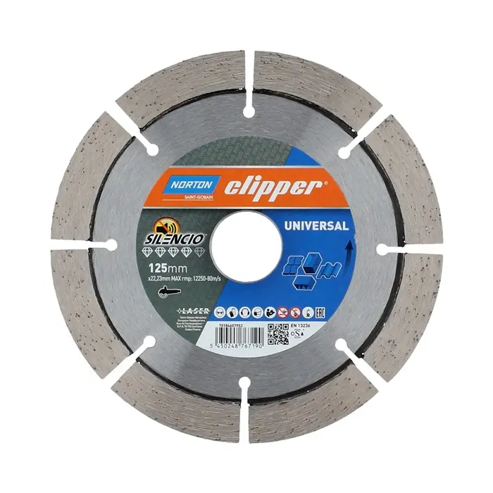 Produktfoto 1 von Diamanttrennscheibe Pro Unviersal Silencio D.125mm Bohr.22,23mm Seg.-B.2,2mm
