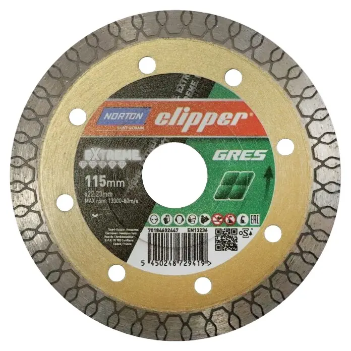 Diamanttrennscheibe Extreme Gres D.115mm Bohr.22,23mm Seg.-B.1,3mm