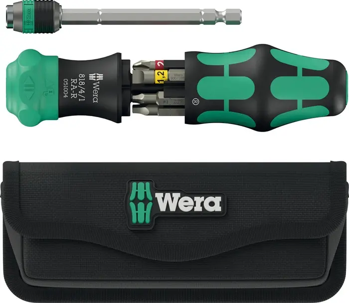Produktfoto 1 von Magazinbithalter Kraftform Kompakt 26 RA-R 6-tlg.m.Tasche WERA