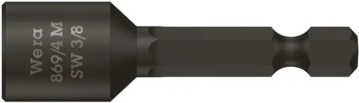 Produktfoto 1 von Steckschlüsseleinsatz 869/4M m.6-KT.-Antr.SW 9,4mm 3/8 Zoll L.50mm m.Magnet WERA
