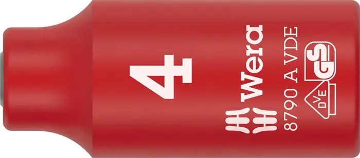Produktfoto 1 von Steckschlüsseleinsatz 8790 A VDE 1/4 Zoll SW 4mm L.41mm WERA