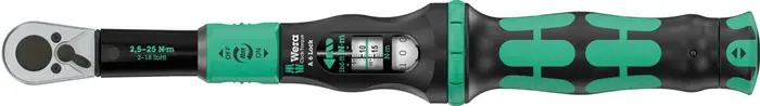 Produktfoto 1 von Drehmomentschlüssel Click-Torque Lock A 6 1/4 Zoll 2,5-25 Nm WERA