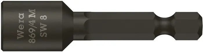 Produktfoto 1 von Steckschlüsseleinsatz 869/4M m.6-KT.-Antr.SW 8mm L.50mm m.Magnet WERA
