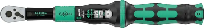Drehmomentschlüssel Click-Torque Lock A 5 1/4 Zoll 2,5-25 Nm WERA