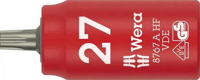 Produktfoto 1 von Steckschlüsseleinsatz 8767 A VDE HF 1/4 Zoll TX 27 L.36mm WERA