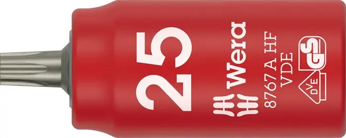 Produktfoto 1 von Steckschlüsseleinsatz 8767 A VDE HF 1/4 Zoll TX 25 L.36mm WERA