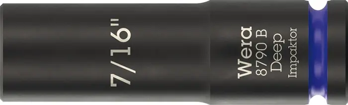 Produktfoto 1 von Steckschlüsseleinsatz 8790 B Impaktor Deep 3/8 Zoll 7/16 Zoll L.63mm WERA