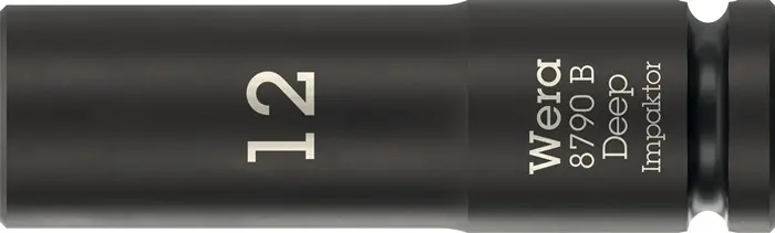 Produktfoto 1 von Steckschlüsseleinsatz 8790 B Impaktor Deep 3/8 Zoll 12mm L.63mm WERA