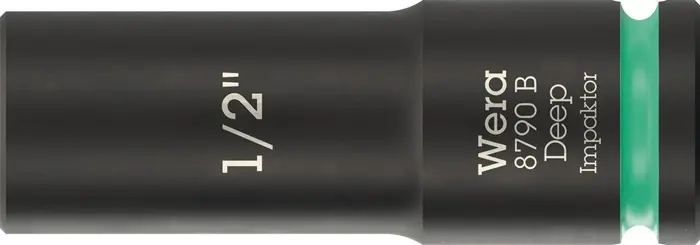 Produktfoto 1 von Steckschlüsseleinsatz 8790 B Impaktor Deep 3/8 Zoll 1/2 Zoll L.63mm WERA