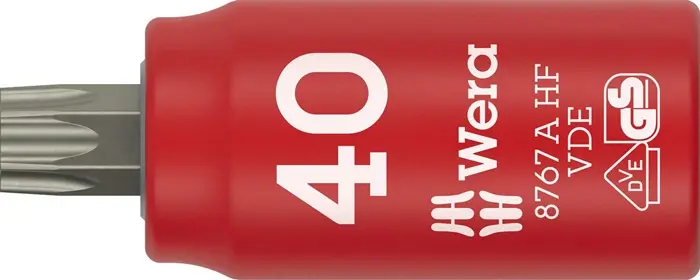 Produktfoto 1 von Steckschlüsseleinsatz 8767 A VDE HF 1/4 Zoll TX 40 L.36mm WERA