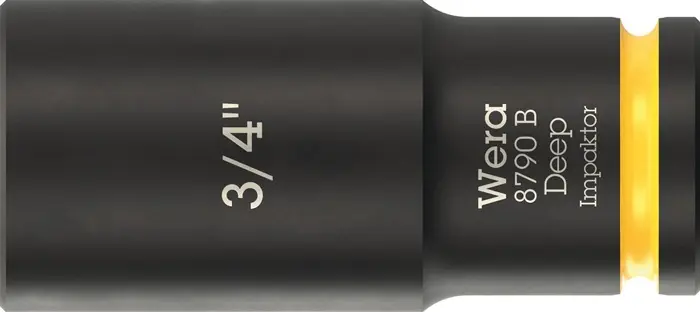 Produktfoto 1 von Steckschlüsseleinsatz 8790 B Impaktor Deep 3/8 Zoll 3/4 Zoll L.63mm WERA