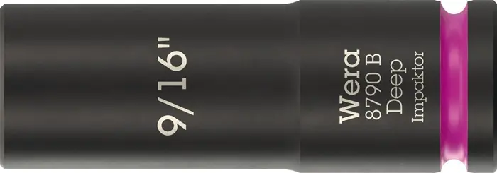 Produktfoto 1 von Steckschlüsseleinsatz 8790 B Impaktor Deep 3/8 Zoll 9/16 Zoll L.63mm WERA