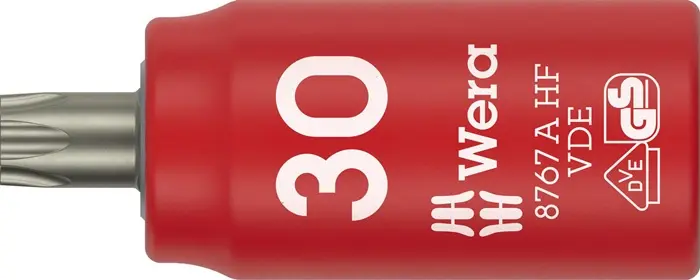 Produktfoto 1 von Steckschlüsseleinsatz 8767 A VDE HF 1/4 Zoll TX 30 L.36mm WERA