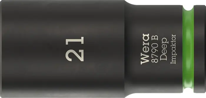 Produktfoto 1 von Steckschlüsseleinsatz 8790 B Impaktor Deep 3/8 Zoll 21mm L.63mm WERA