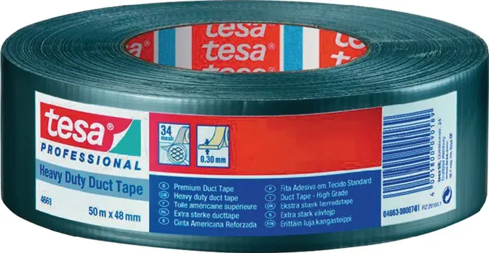 Produktfoto 1 von Gewebeband duct tape 4663 silber L.50m B.48mm Rl.TESA
