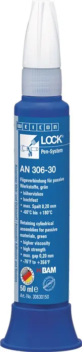 Produktfoto 1 von Fügeverbindung WEICONLOCK AN 306-30 hf.hv.grün 50 ml Pen